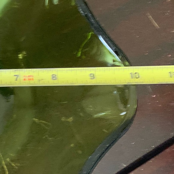 Vintage : green avocado glass bowl w crimped edge - Picture 10 of 10